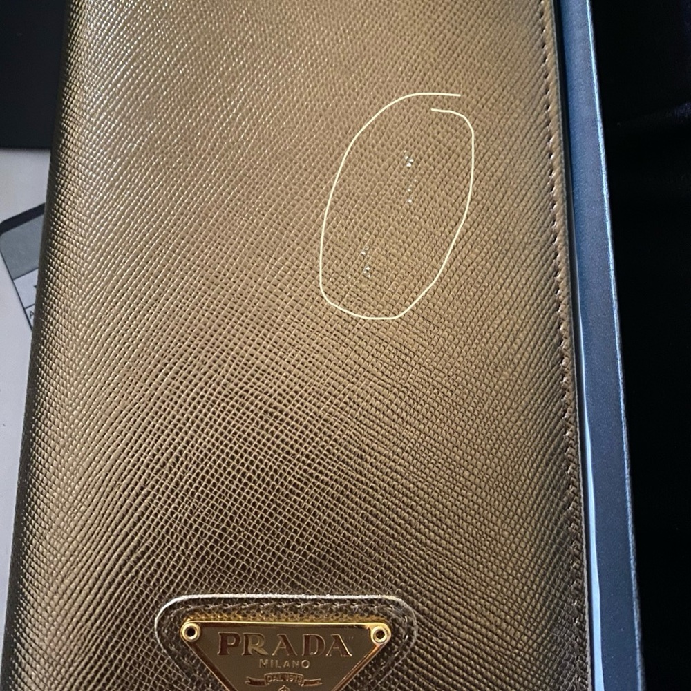 SOLD!💎Prada Saffiano Bronze Wallet-EUC - Picture 14 of 15